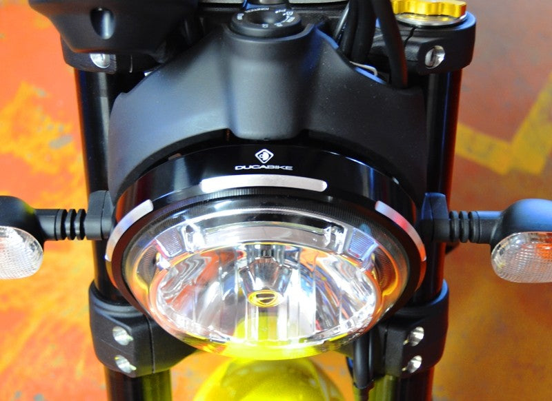 Ducabike DBK CFSCRA01 Scrambler Billet Aluminium Headlight Trim - BLACK