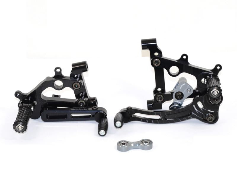 Ducabike DBK PR119903 Adjustable Rearset SBK Panigale - BLACK-BLACK