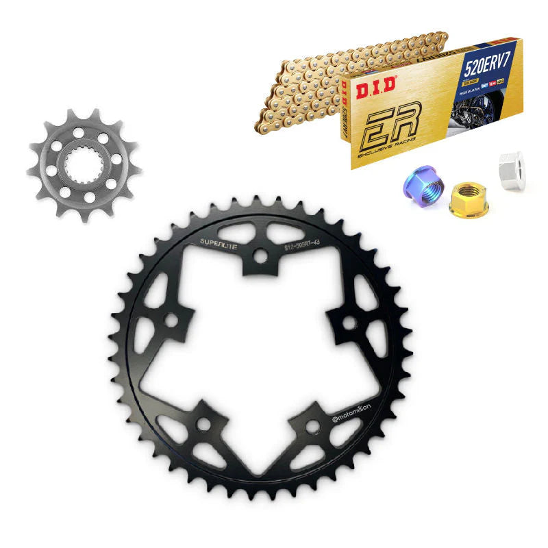 Superlite Steel 520 Conversion Kit For S1000RR M1000RR - Yes (DID ERV7 Gold) / Yes (Gold)
