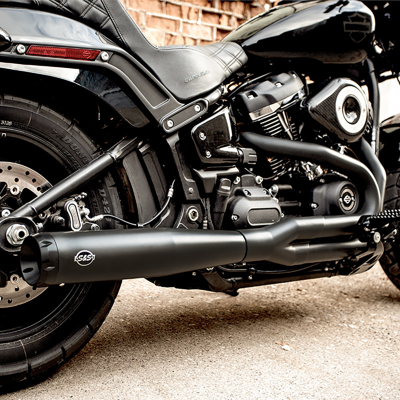 S&S Cycle 2-Into-1 Exhaust System - Black