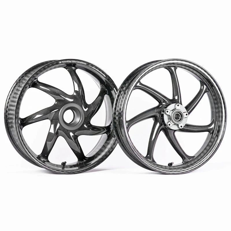 Thyssenkrupp Braided Carbon Fiber Wheel Set For Panigale V2 - Gloss