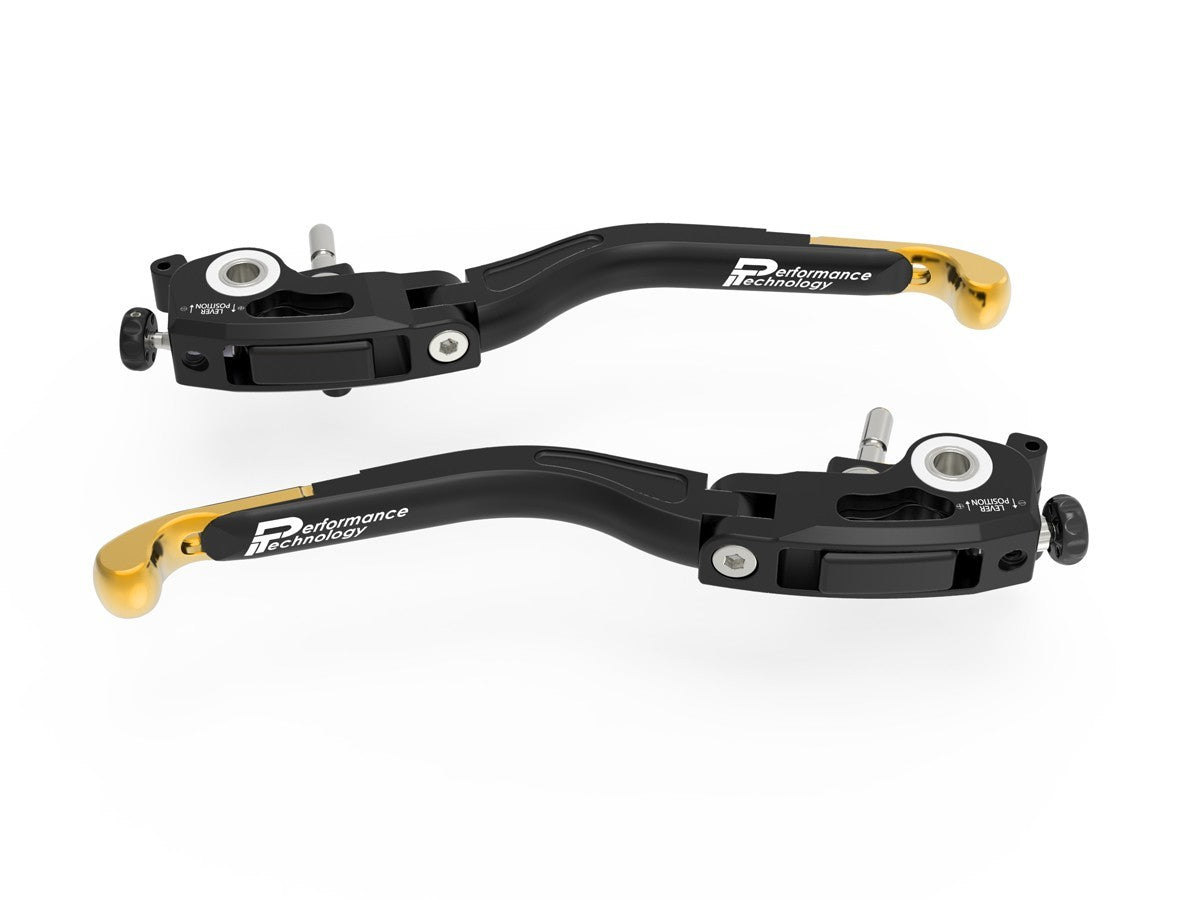 Ducabike DBK L26 Evo Brake + Clutch Adjustable Levers - BLACK-GOLD