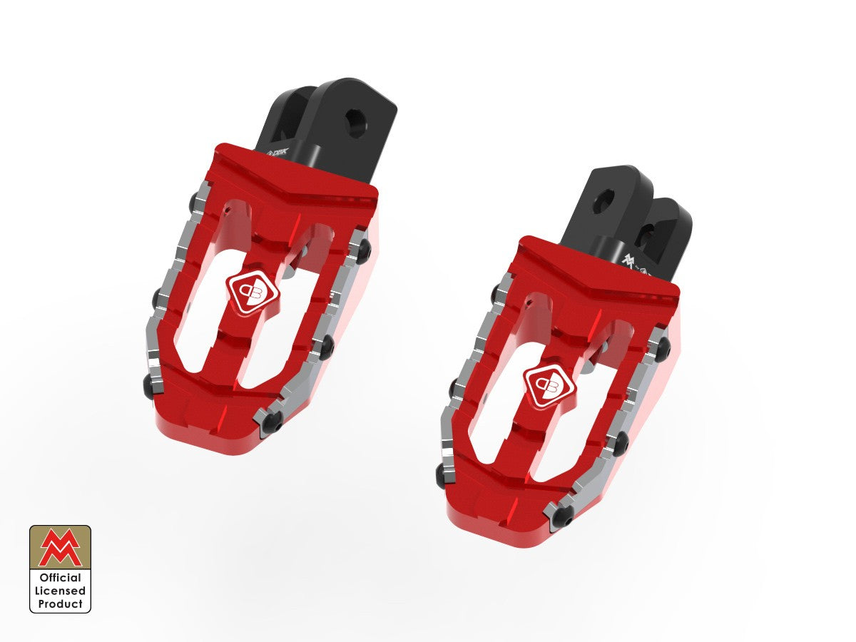 Ducabike DBK KPDM06 Moto Morini Off-Road Pilot Footpegs Kit - RED