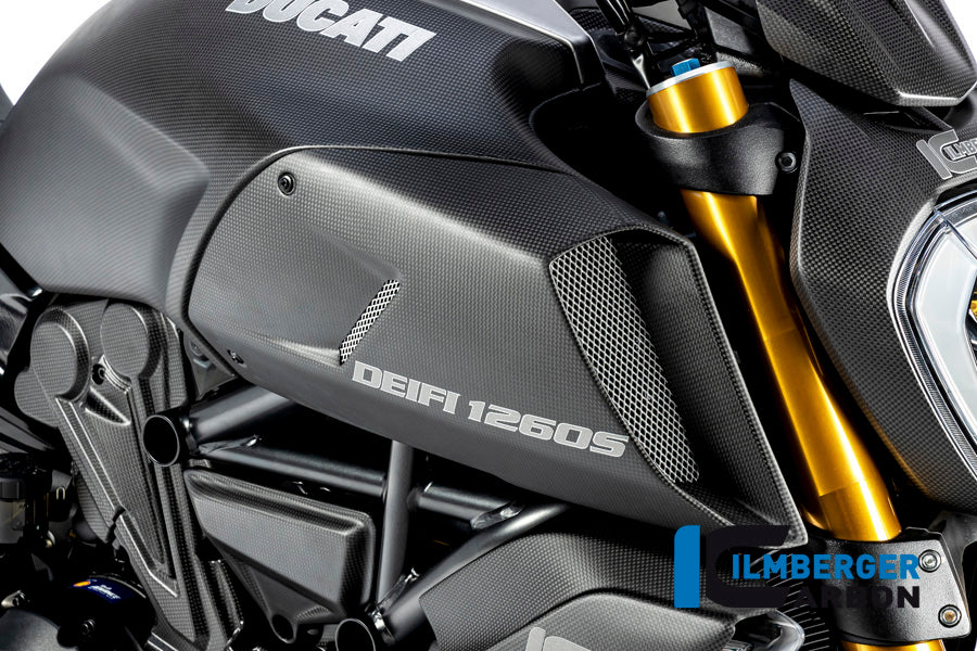 Ilmberger Carbon Air Tube Cover Right Side Ducati Diavel 1260 - Matte