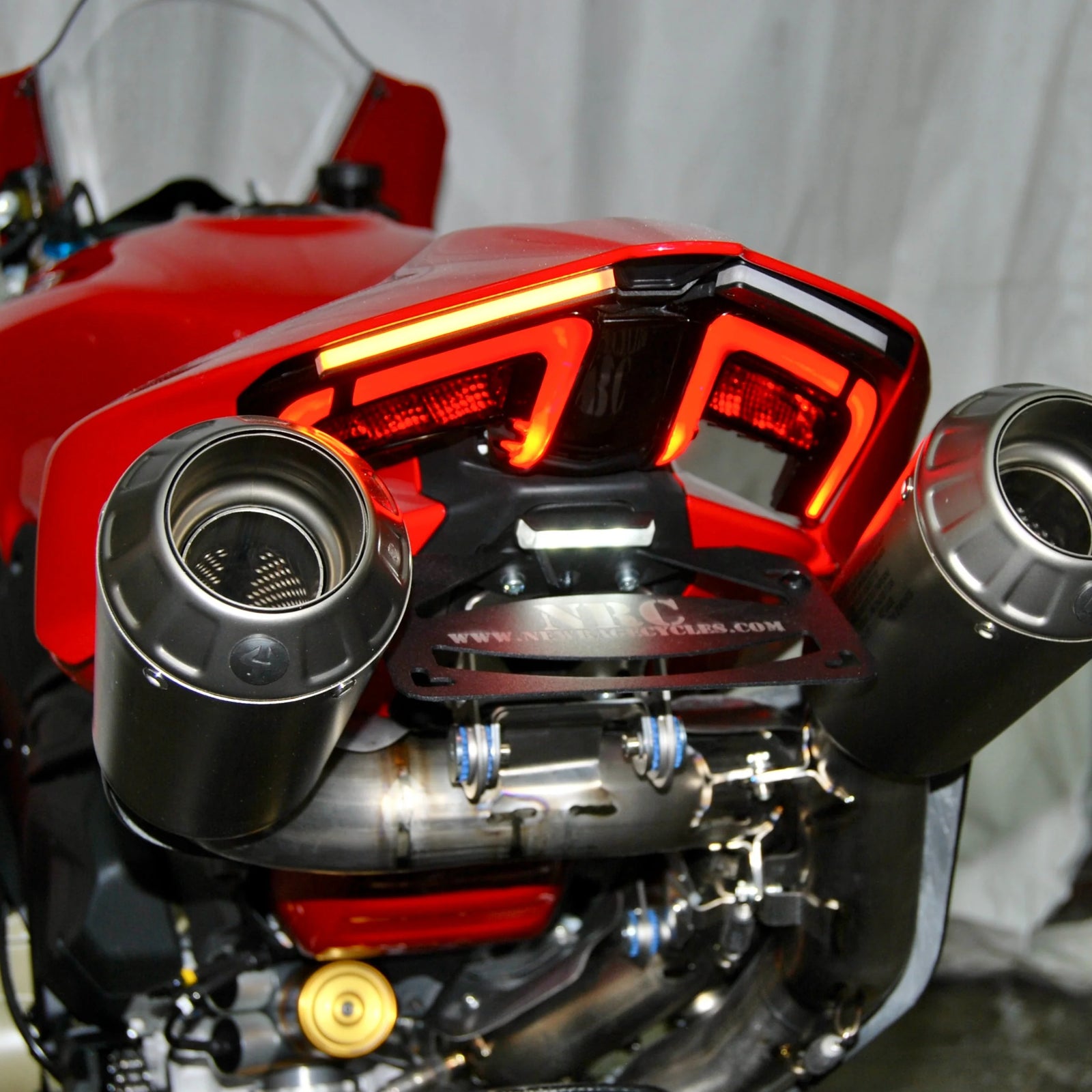 NRC Ducati V4 Panigale / Streetfighter Fender Eliminator (2025-Present) - Akrapovic Race Exhaust