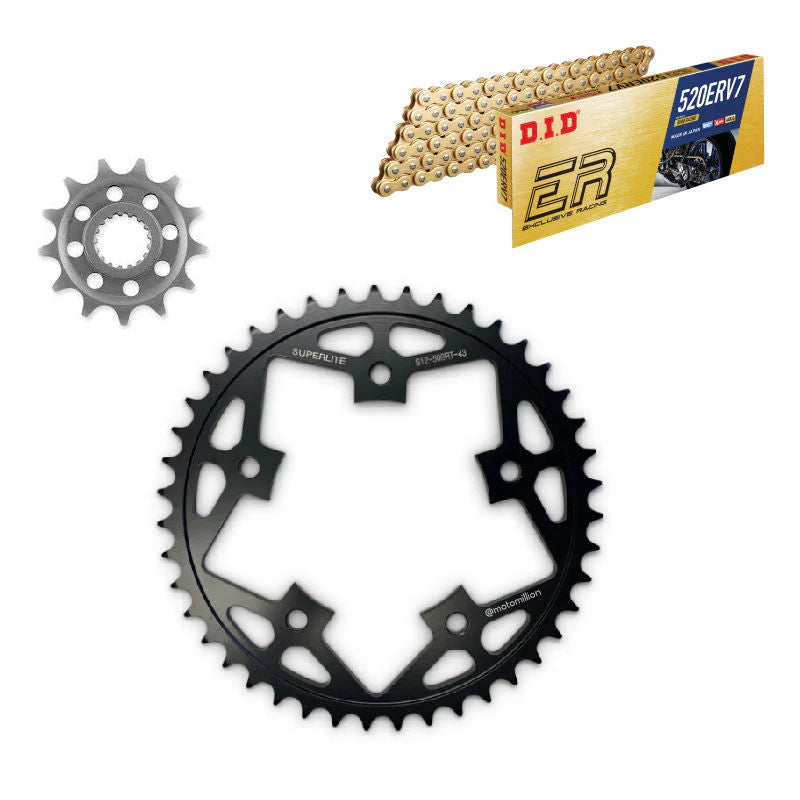 Superlite Steel 520 Conversion Kit For S1000RR M1000RR - Yes (DID ERV7 Gold) / No