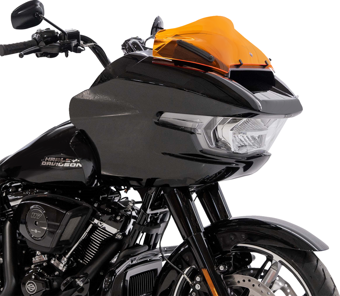 Klock Werks Kolor Flare® Windshield - 8" - Orange - '23-'25 FLTRX