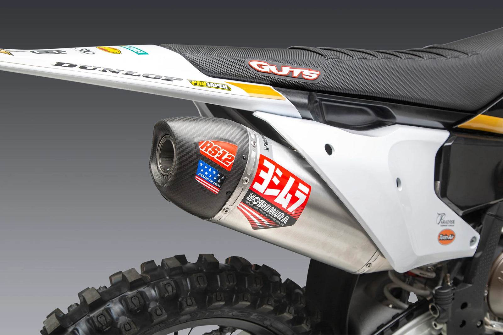 Yoshimura KTM 450sx-F FE 22-26/Husqvarna FC450 RE 22-26 RS-12 Stainless Full Exhaust, W/ Aluminum Muffler