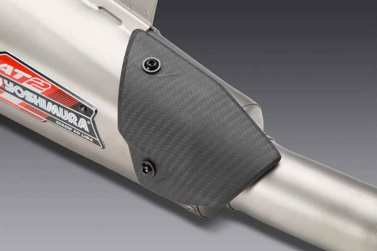 Yoshimura STREET TRIPLE 18-23 AT2 Stainless Slip-On Exhaust, W/ Stainless Muffler