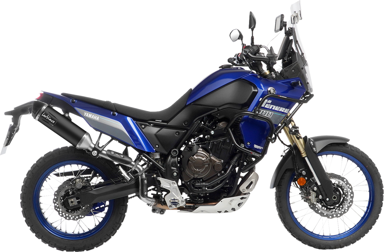 LeoVince LV One Evo Slip-On Muffler - High Mount - Black - Tenere 700
