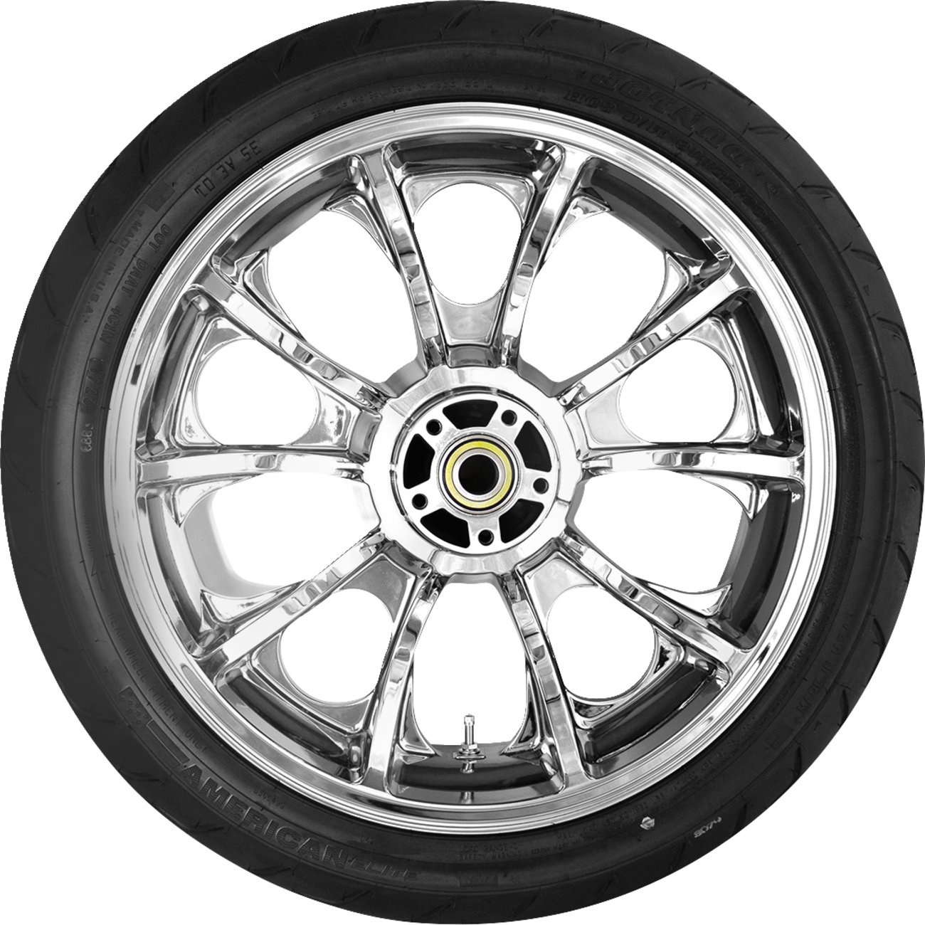 Coastal Moto Largo Rear Wheel - Chrome (18") | Dunlop AE Tire (180/55b18))