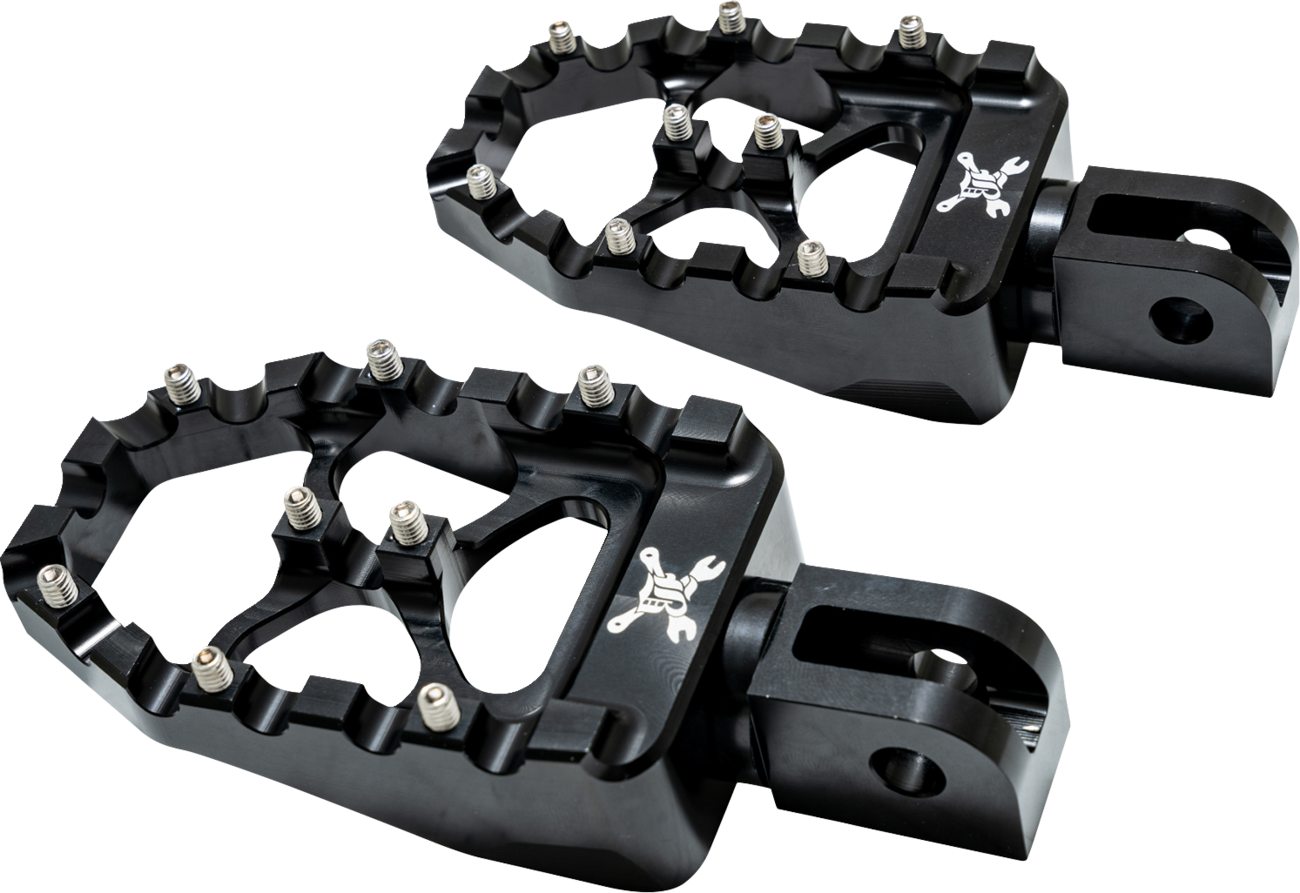 Burly Brand MX Evolution Passenger Pegs - Black - Softail