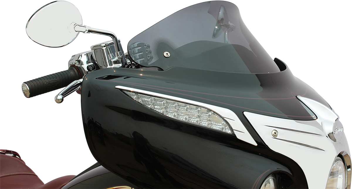 Klock Werks Flare® Windshield - 10" - Short - Dark Smoke - '14-'25 Indian