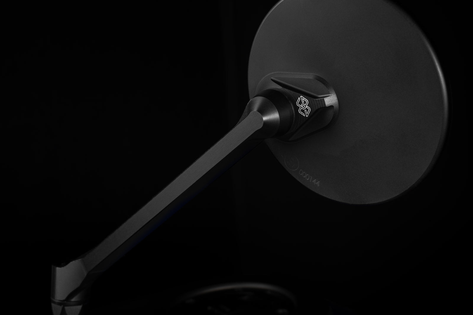 Gilles Tooling MOON Dashboard Mirror Left Round Black Matt