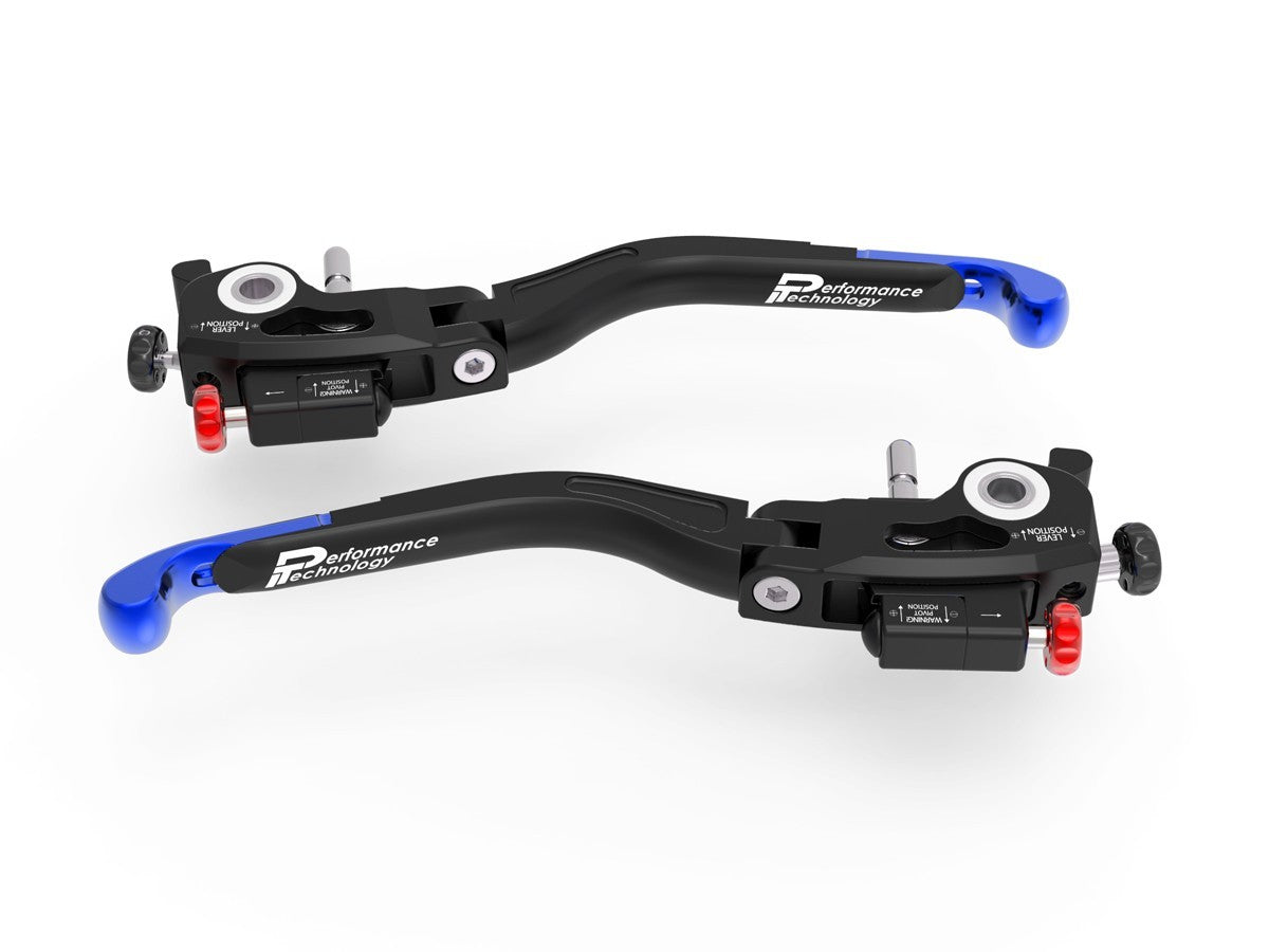Ducabike DBK L25 Ultimate Brake + Clutch Levers Double Adjustment - BLACK-BLUE