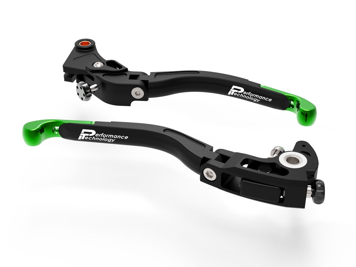 Ducabike DBK L20 Evo BMW Brake + Clutch Adjustable Levers - BLACK-GREEN