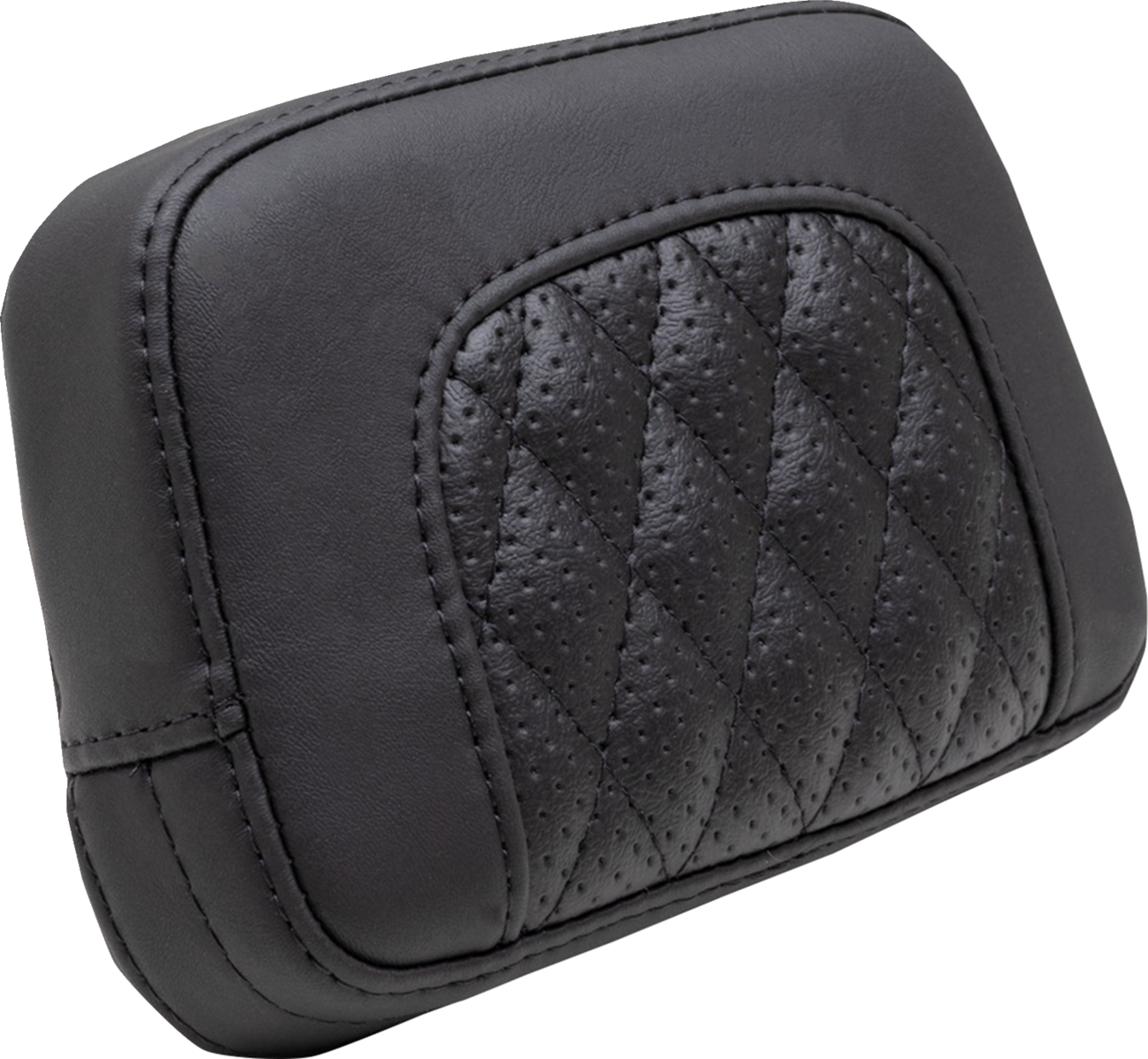 Mustang Squareback Sissy Bar Pad - Black - Diamond Stitch - Chief '22-'23