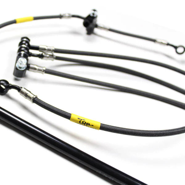 Fren Tubo Carbon Fiber Braided Brake Line Kit Yamaha YZF R6 17-19