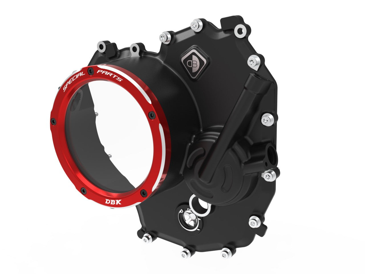 Ducabike DBK Clear Clutch Cover Ducati Panigale Streetfighter V2 - BLACK-RED