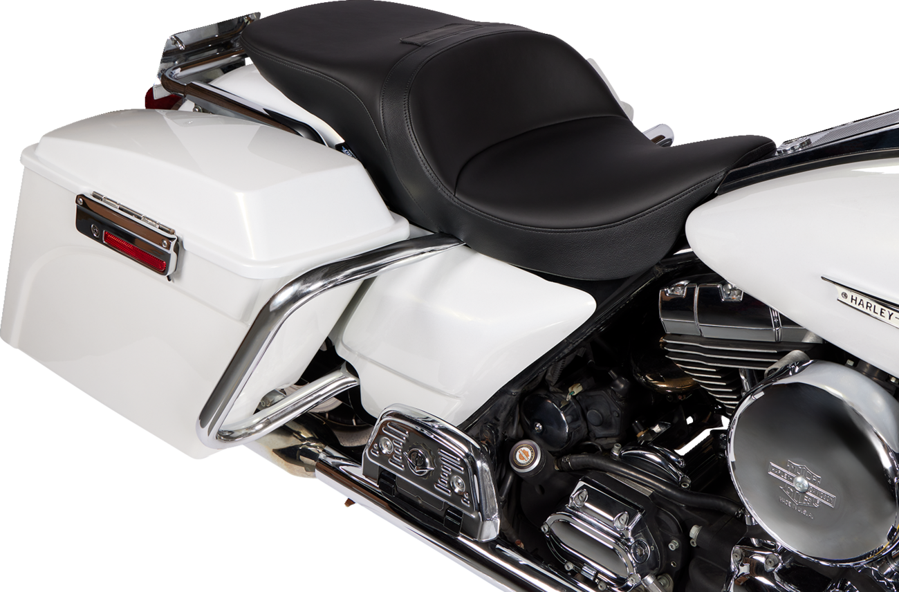 Drag Specialties Seats Freedom Seat - Solar Leather - Black - FLH '97-'07