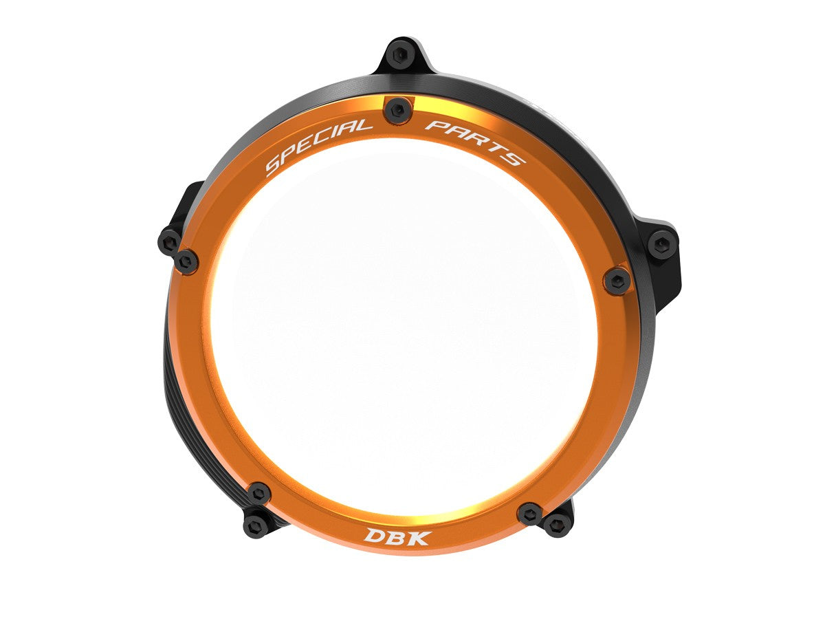 Ducabike DBK Ccktm01 KTM 1390 Clear Clutch Cover - BLACK-ORANGE