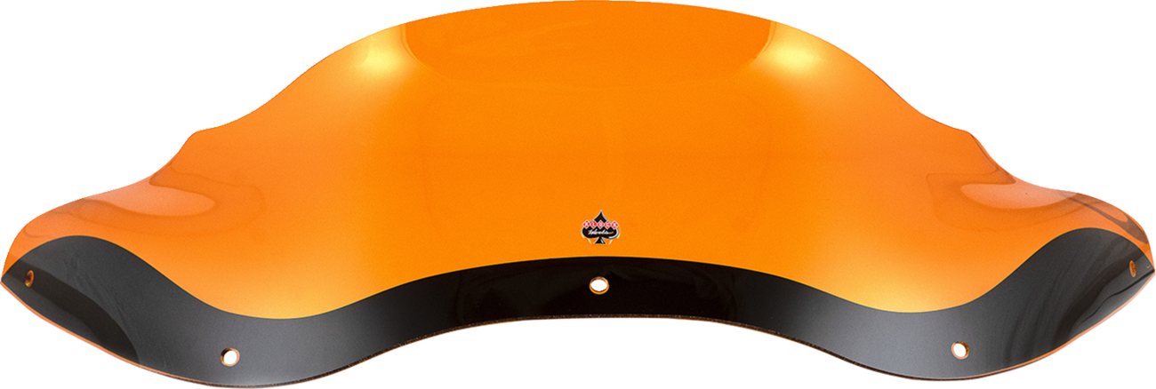 Klock Werks Kolor Flare® Windshield - 8" - Orange - '98-'13 FLTR