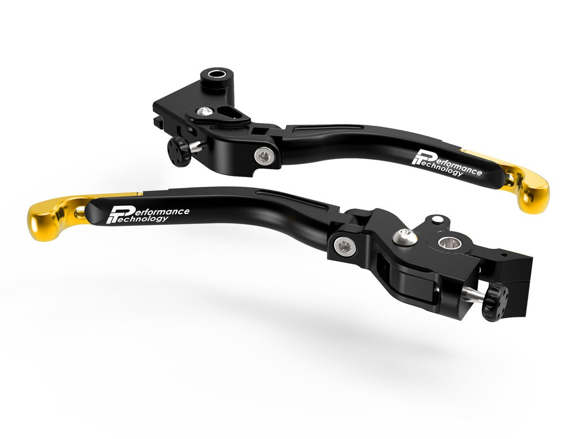 Ducabike DBK L15 Evo Brake + Clutch Adjustable Levers - BLACK-GOLD