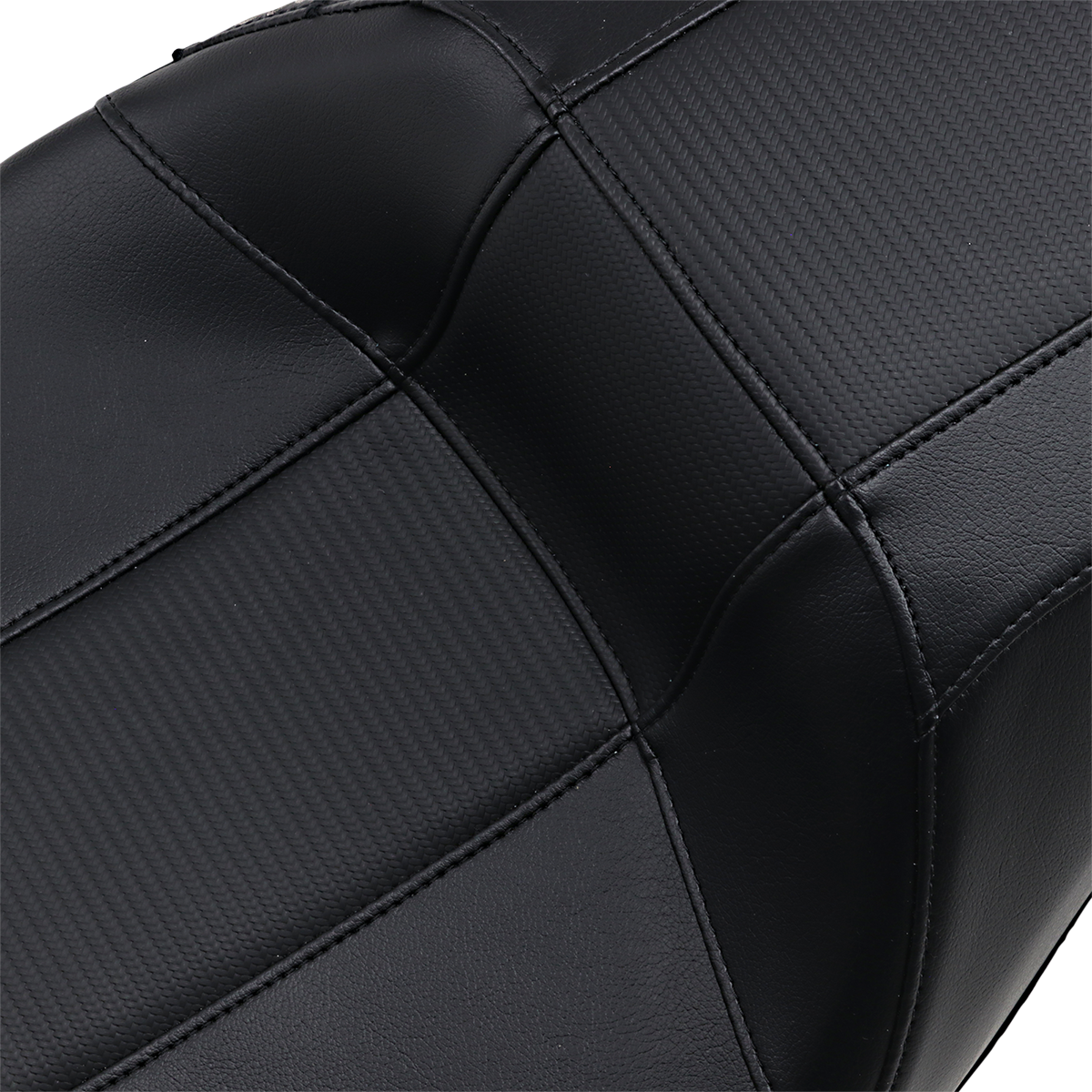 Le Pera Outcast GT-2 Seat - 2-Up - W/O Backrest - Black Carbon Fiber Inlay - FL '08-'23