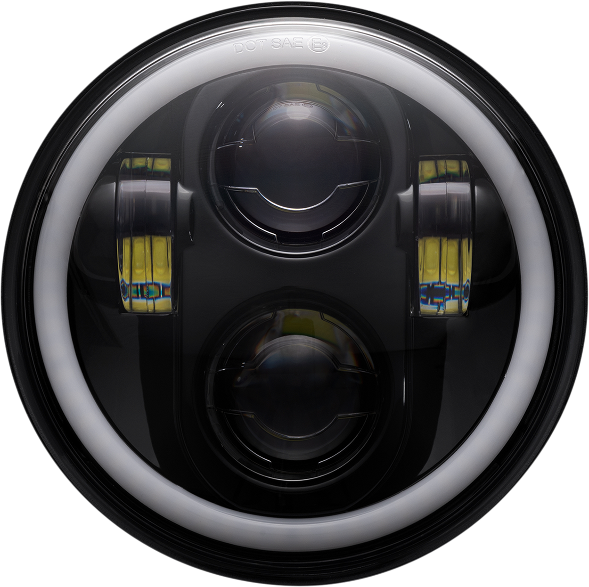 Custom Dynamics ProGLOW™ 5-3/4" Headlamp - With Mounting Ring - Black