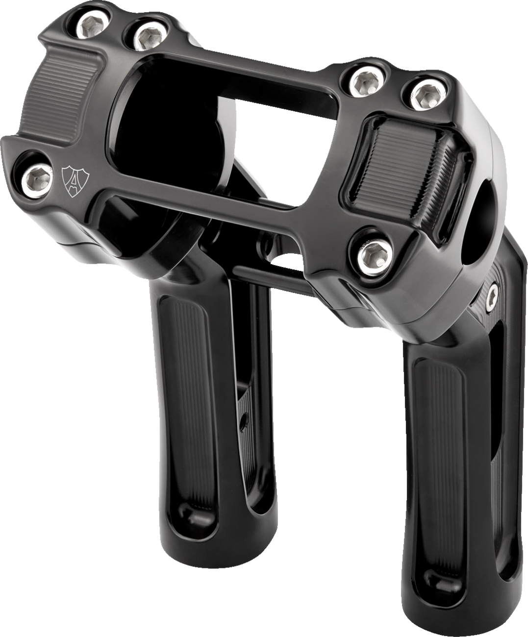 Arlen NESS Method Kickback Handlebar Riser - Softail Gauge Cut-Out - 7" - Black