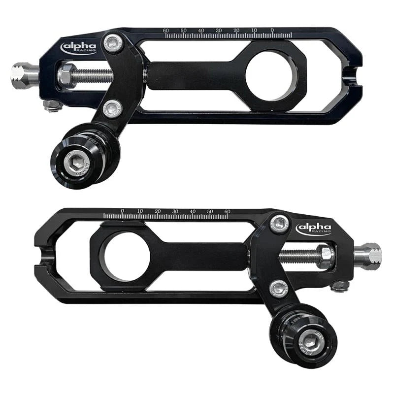 Alpha Racing Evo Plus Complete Chain Adjuster Kit BMW K67 S1000RR - Black