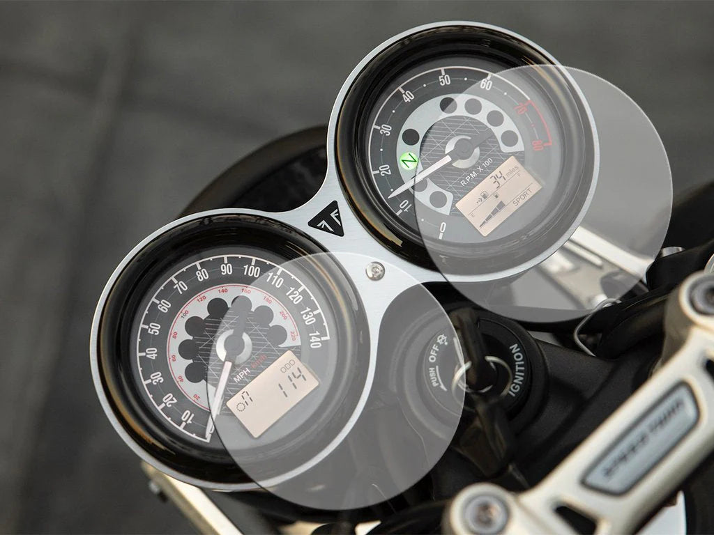 Shieldotron Triumph Bonneville T100 / T120 2016+, Speed Twin 2019+, Street Cup, Thruxton Instrument Cluster Screen Protector