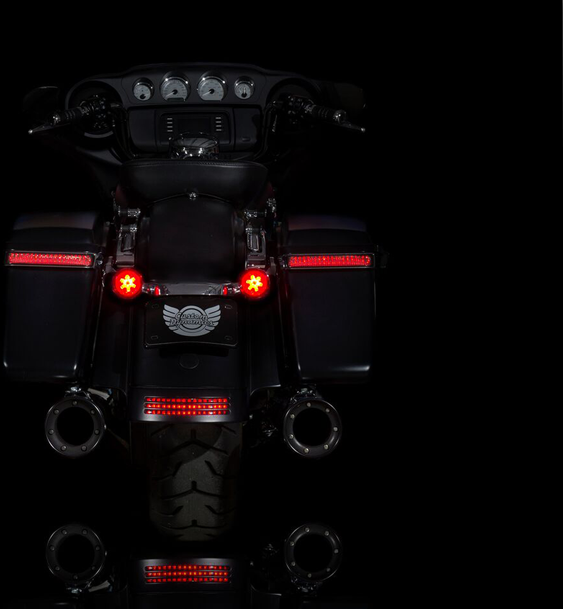 Custom Dynamics Rear Turn Signal Insert - JAE Bases - Red