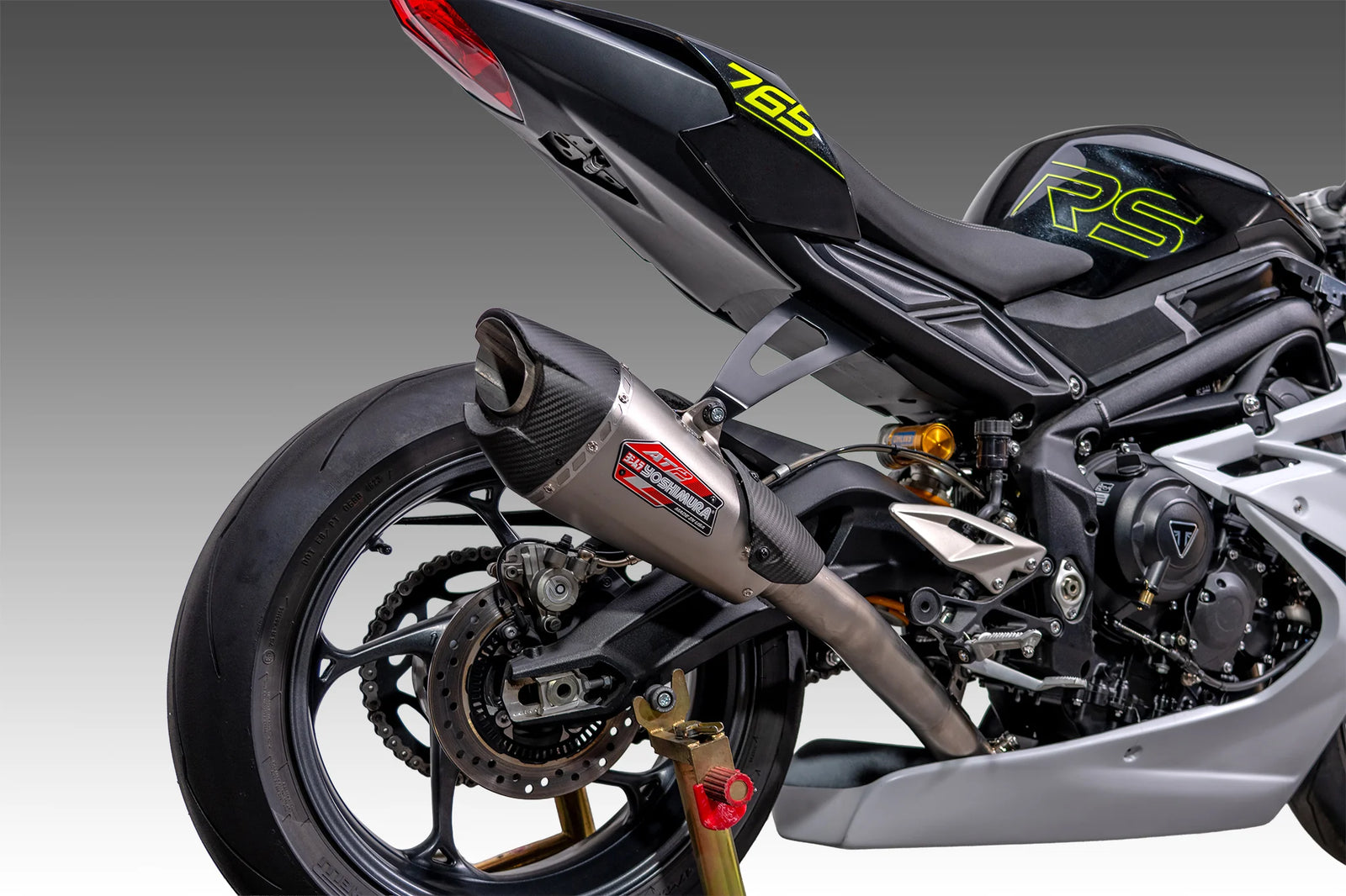 Yoshimura Street Triple 765 23-26 RACE AT2 Titanium Full Exhaust, W/ Titanium Muffler