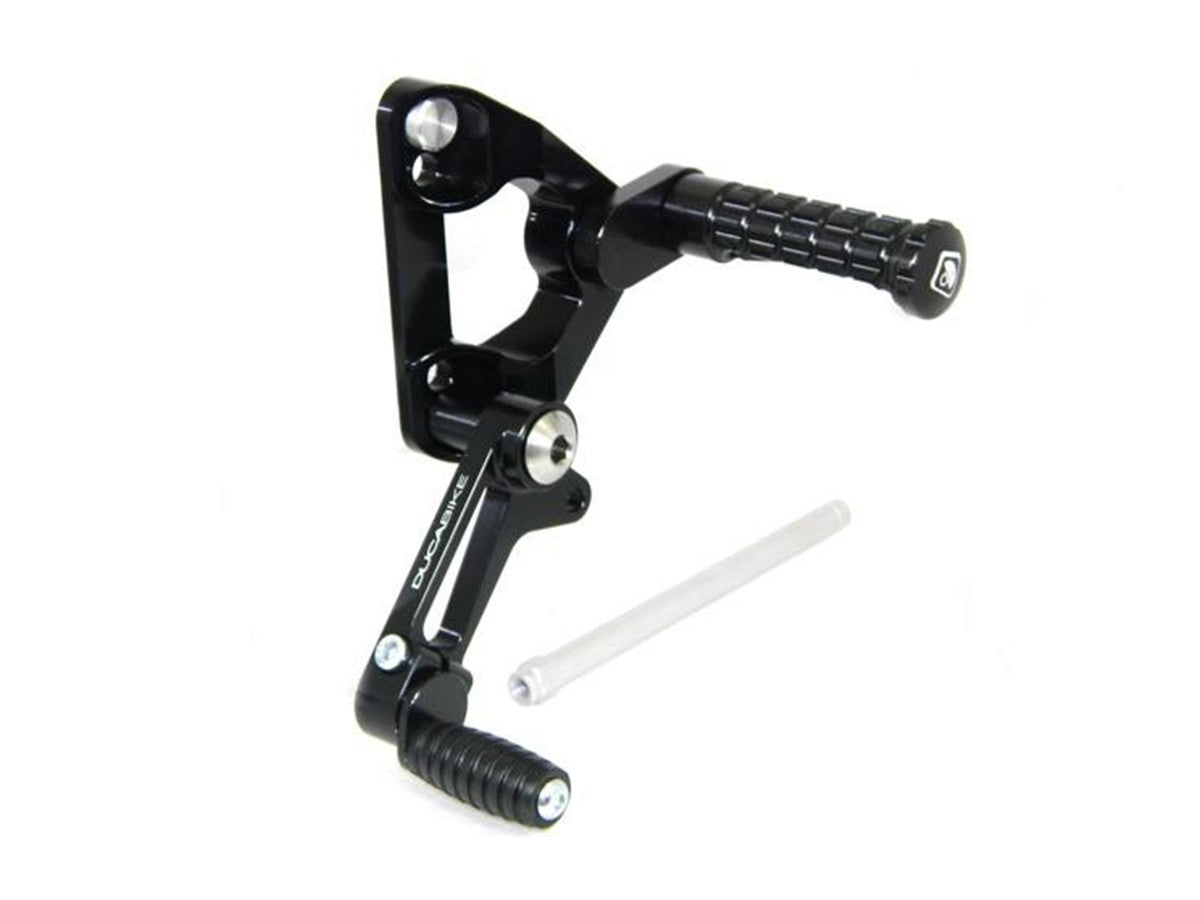 Ducabike DBK PRSBK03 SBK Adjustable Rearsets - BLACK ECO FIXED FOOT PEGS