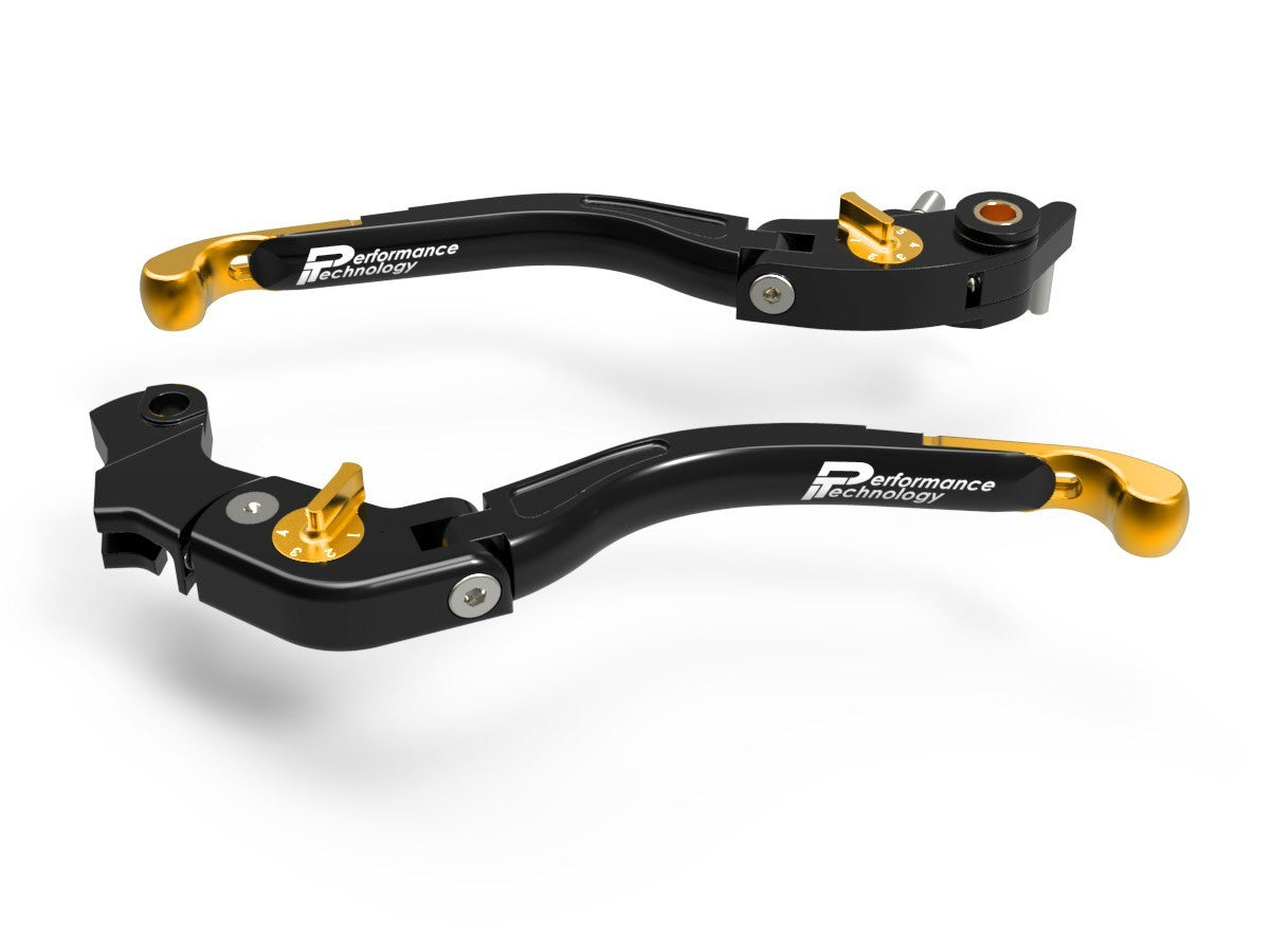 Ducabike DBK LEA05 Brake / Clutch Adjustable Levers Eco GP 2 - BLACK-GOLD