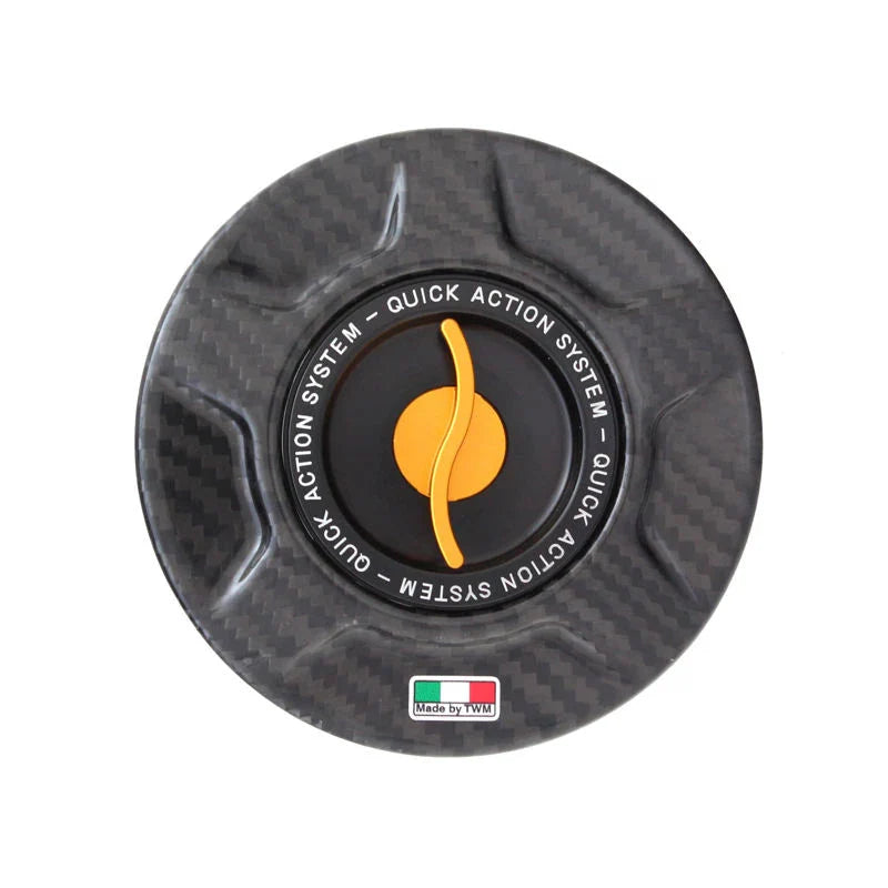 TWM Quick Action Carbon Fiber Gas Cap For Ducati - TDF.06 - Gold