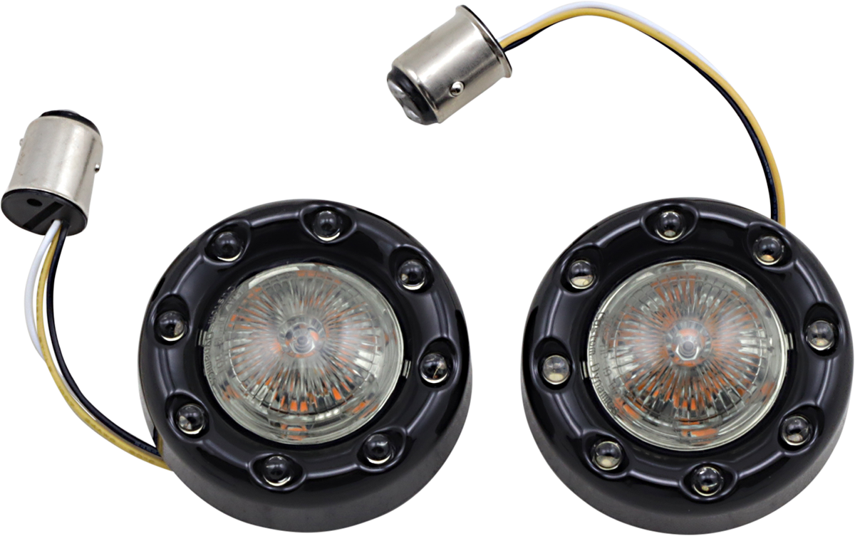 Custom Dynamics Bullet Turn Signal 1157 - Black - Smoke Lens
