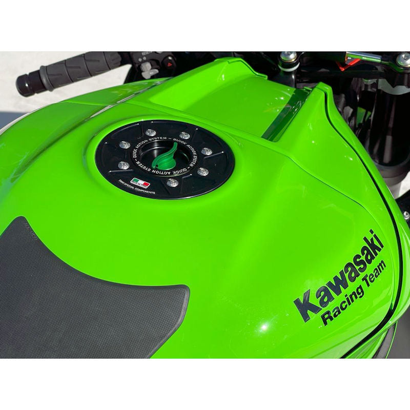 TWM Quick Action CNC Aluminum Gas Cap for Kawasaki - TKPR.04