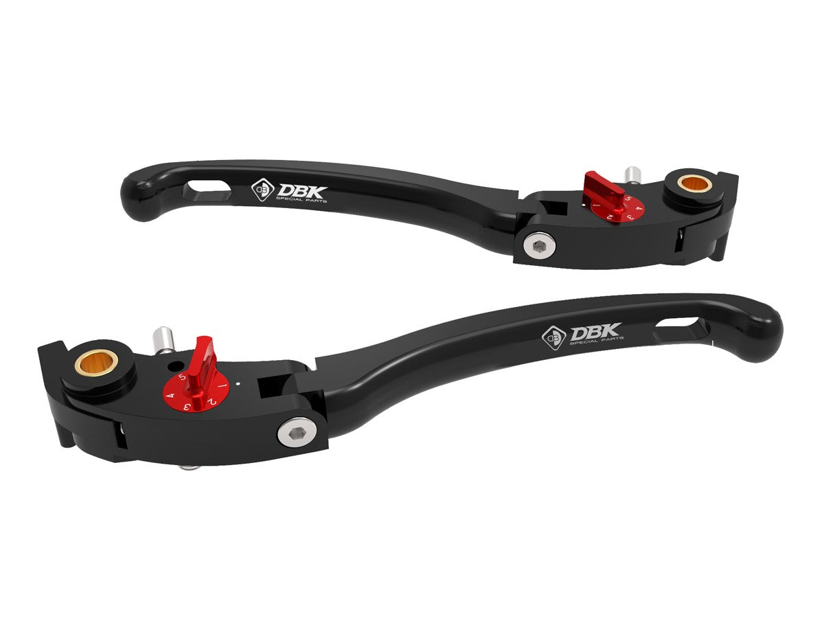 Ducabike DBK LE16 Brake / Clutch Adjustable Levers Eco GP 1 - BLACK-RED