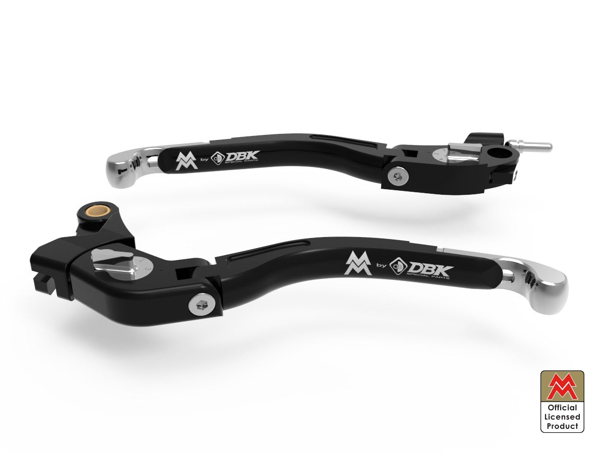 Ducabike DBK LEA23 Brake / Clutch Adjustable Levers Eco GP 2 - BLACK-SILVER