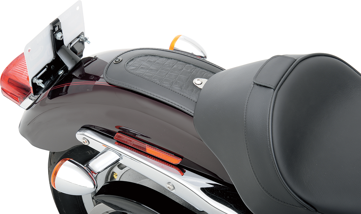 Drag Specialties Seats Fender Skin - Embossed Faux Alligator Leather Center - 10"
