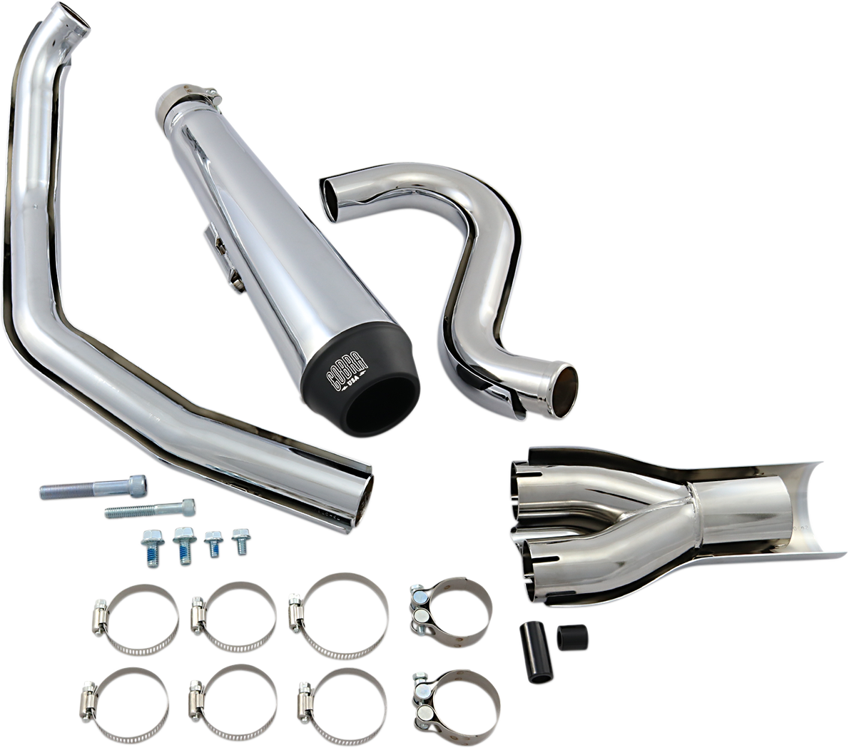 Cobra El Diablo Exhaust - Chrome - '88-'06 Softail
