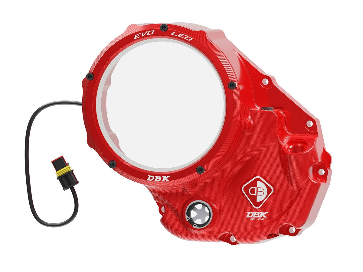 Ducabike DBK CCDVL06 Evo LED Clear Clutch Cover - RED-RED