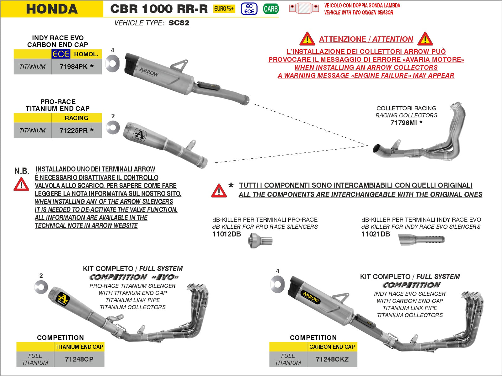 Arrow 71796MI Racing Headers