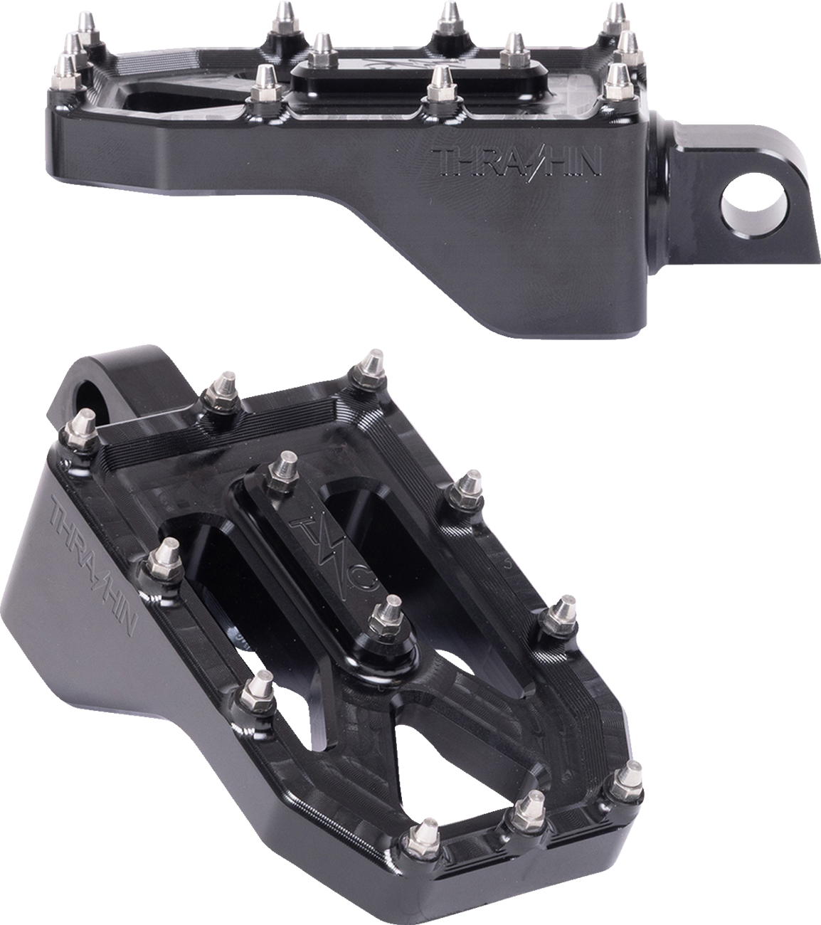 Thrashin Supply CO. Aggressor Foot Pegs - Rear - Black - HD '72-'25