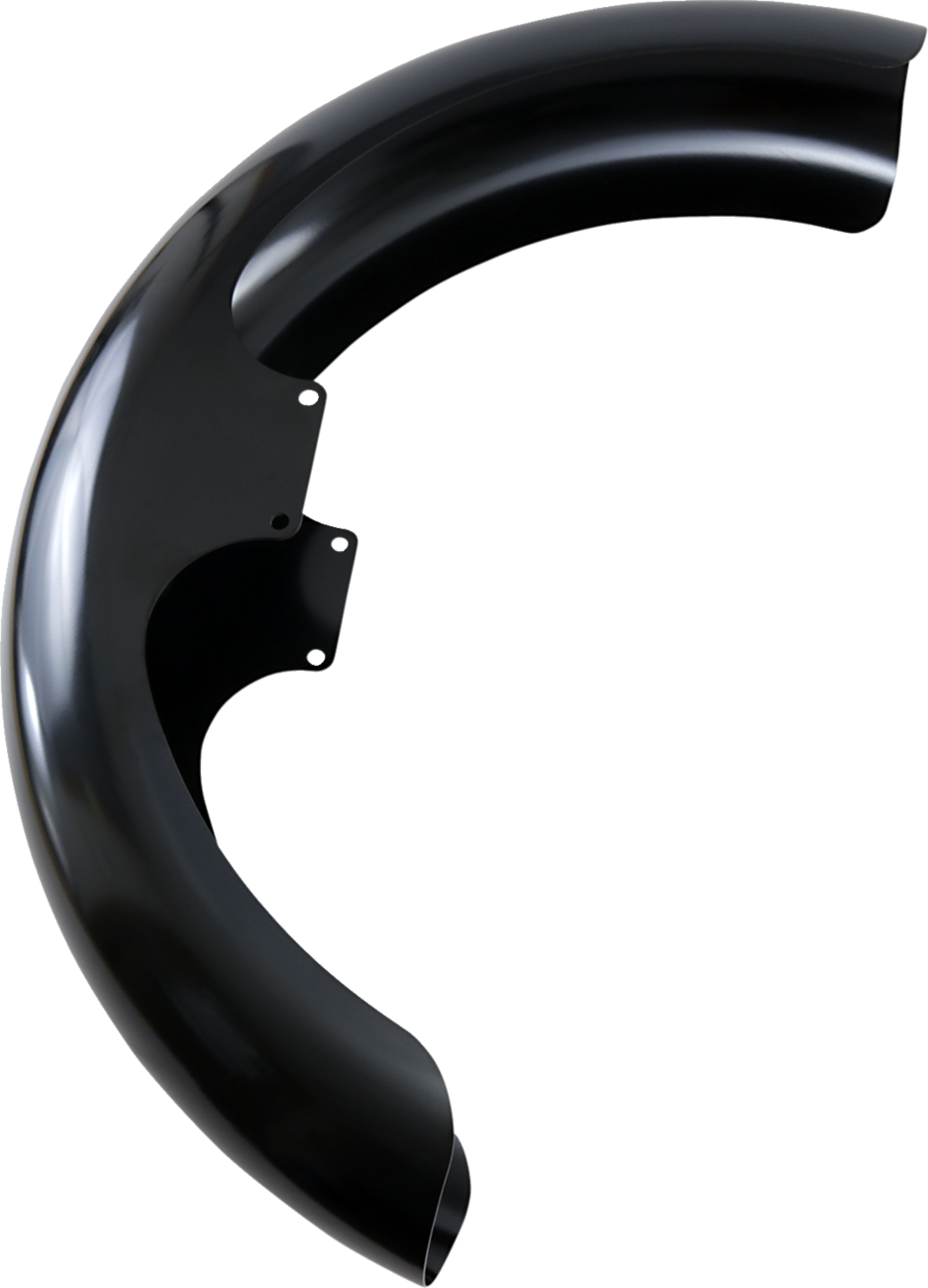 Klock Werks Wrapper Front Fender - Black - 21" - HD Dyna/Softail