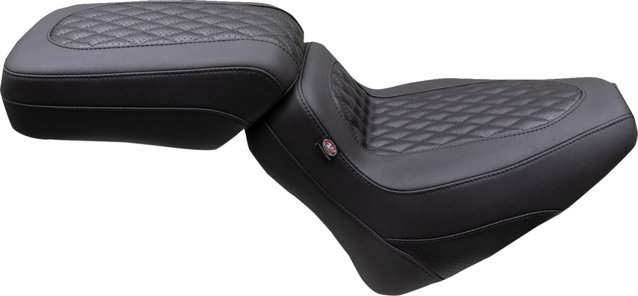 Mustang Squareback Seat - Solo - Black - Diamond Stitch - Chief '22-'24