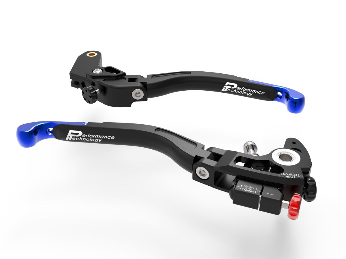Ducabike DBK L23 Ultimate Brake + Clutch Levers Double Adjustment - BLACK-BLUE