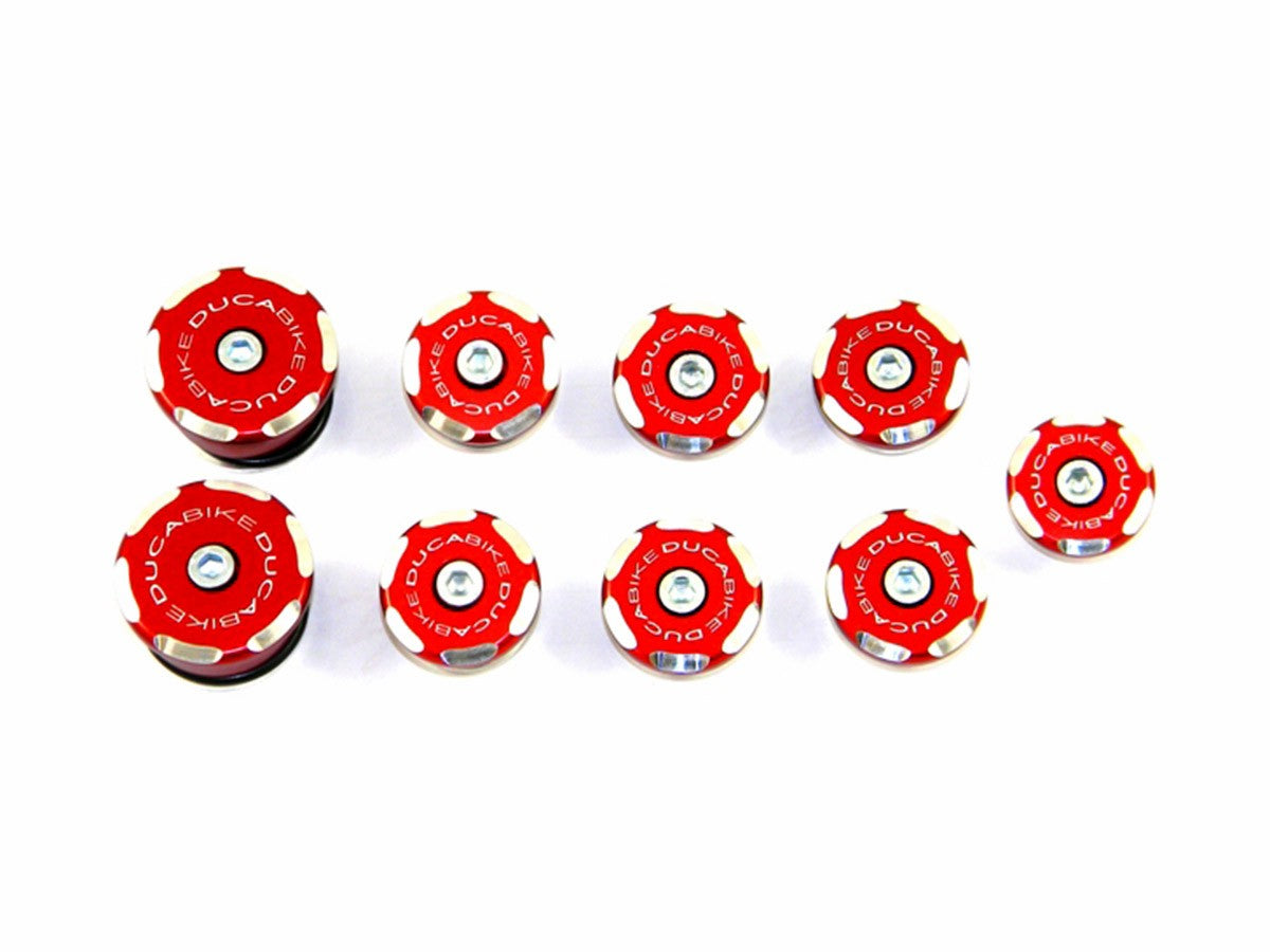 Ducabike DBK TTSF02 Kit Frame Caps - RED